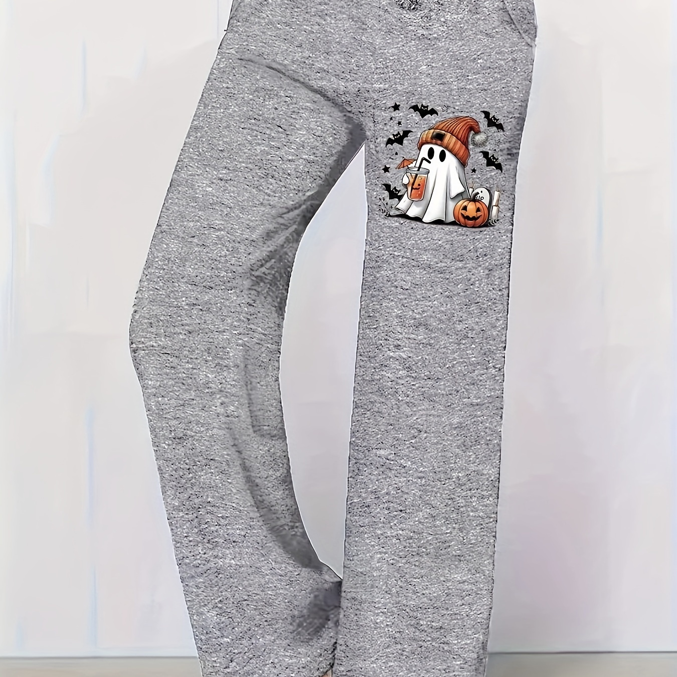 

Women's Drawstring - All- Halloween Polyester Pants For