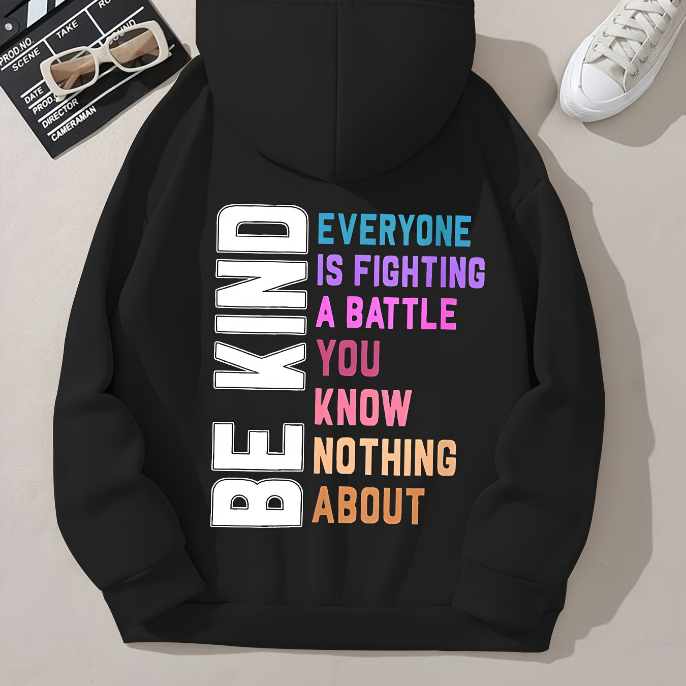 

Letter Pattern Women's Hooded Sports Hoodie Autumn And Winter Warm Printed Sweatshirt