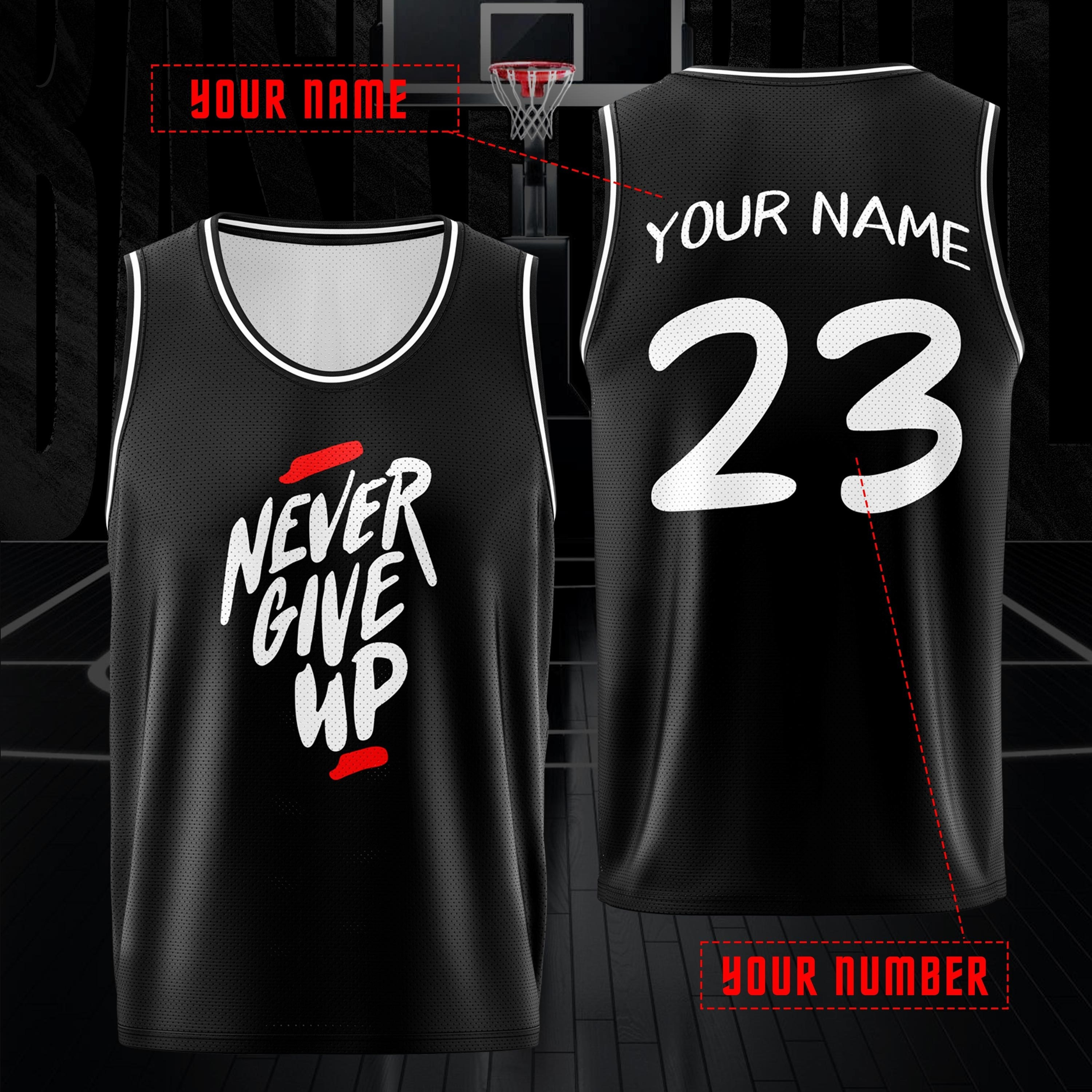 

Personalized Name & Number, Customized Basketball Jersey, Breathable Athletic Tank Top, Sportswear For Summer Parties &