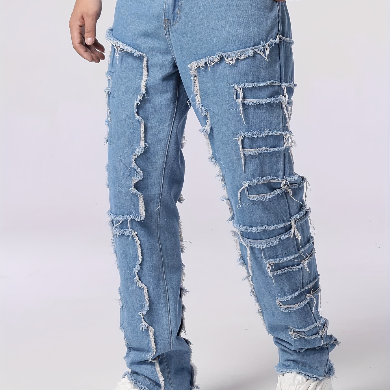 

Straight-leg Jeans - Cotton , Non-stretch Denim With Embroidered Detail, Machine Washable