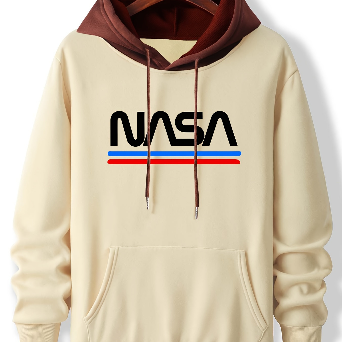 

Nasa Hoodie For Men - Casual Polyester Hooded Sweatshirt With Stretch, Fall/winter Knit Fabric, Regular Fit Pullover With Hood - Design Casual Wear Pm-204