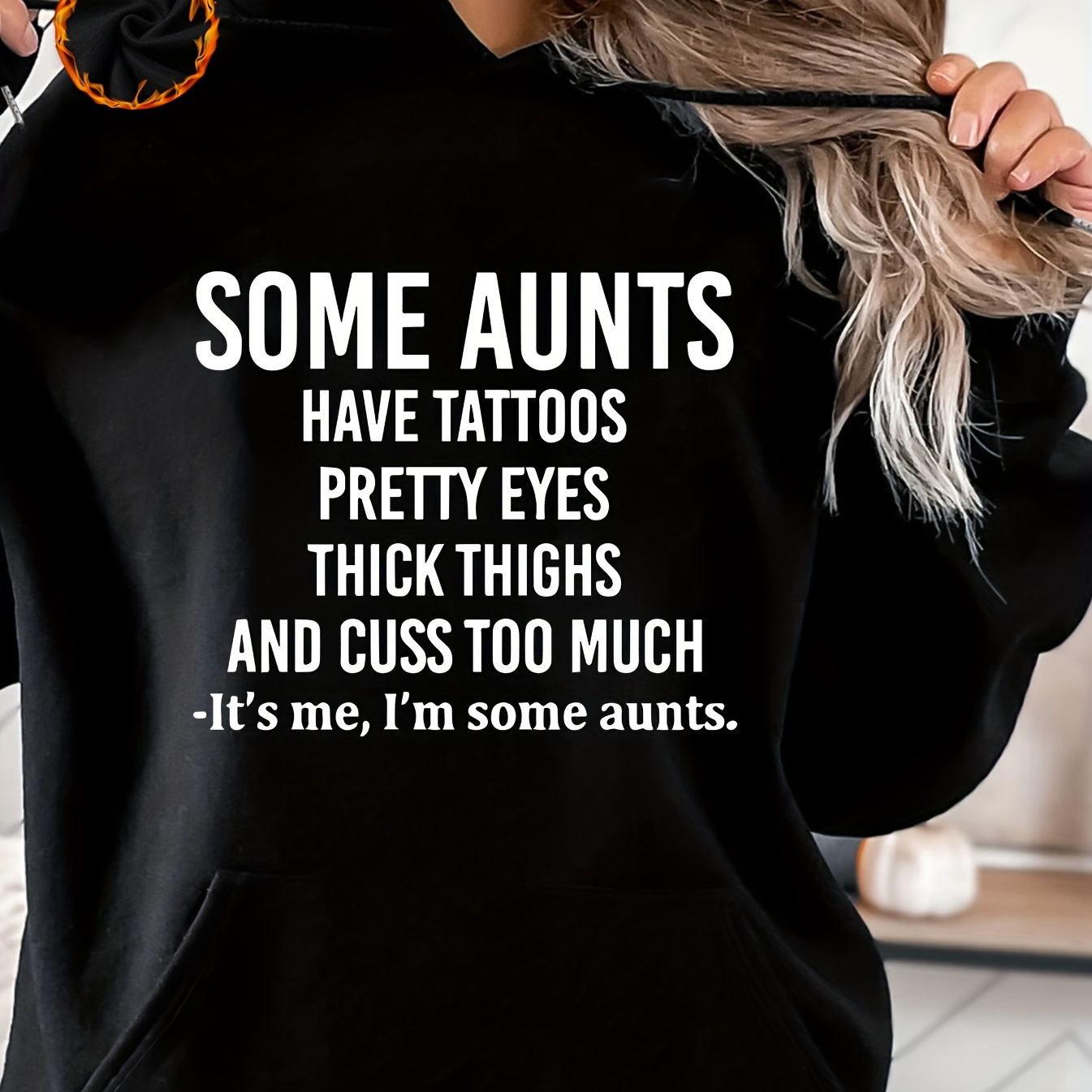 

Plus Size Letter Print Hoodie, Drawstring Casual Hooded Sweatshirt For Winter & Fall, Women's Plus Size Clothing