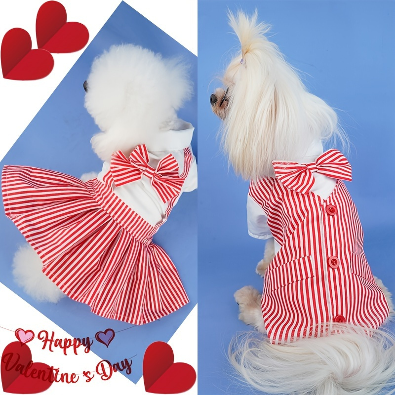 Vestido de diseño de estrella gris para perros de San Valentín para perros  pequeños y medianos, ropa para parejas de mascotas