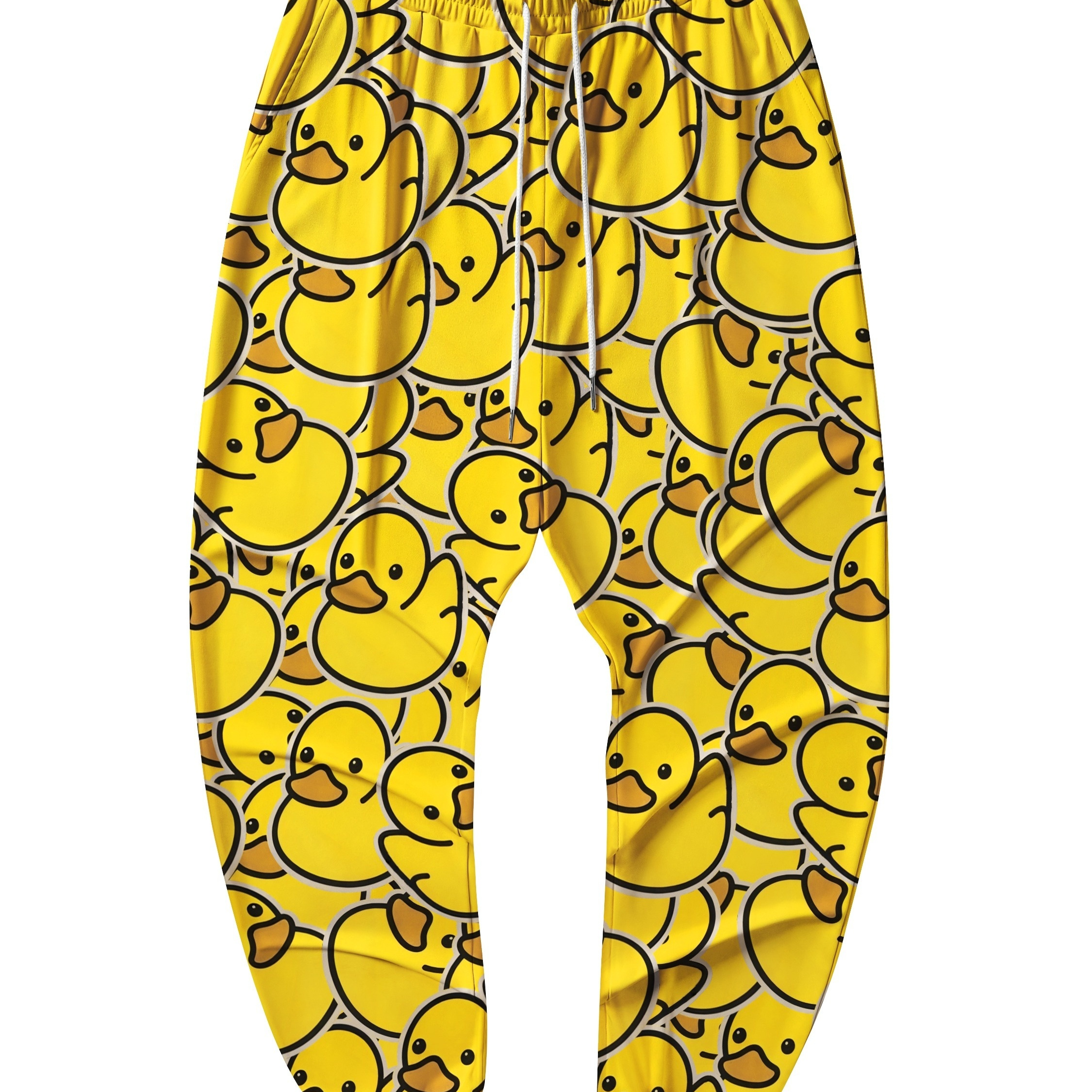 

Plus Size Men's Cute Ducks Graphic Print Joggers, Casual Fashion Sports Outdoor Trousers