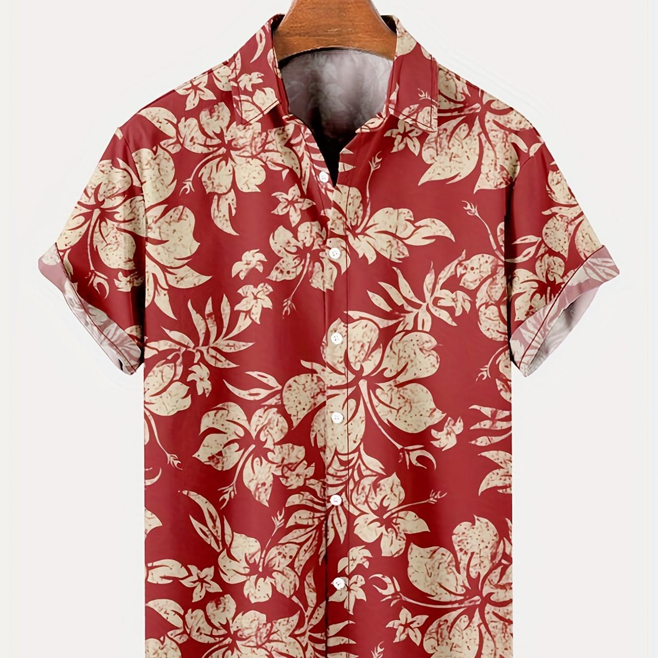 

Men's Trendy Hawaiian Lapel Collar Graphic Shirt With Stylish Floral Print For Summer Vacation And Casual Wear K-pop