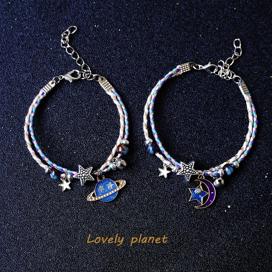 

Adjustable Bracelet Of The Sun Moon And Dreamy Planet Women Men Bracelet