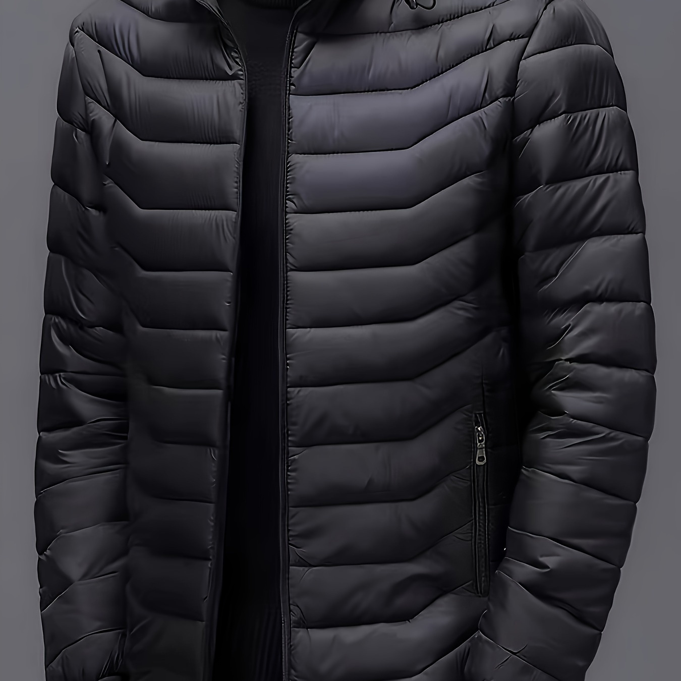 

Men's Ultra-lightweight Quilted Puffer Jacket With Hood - Casual, Windproof Coat For Outdoor Activities & Casual Attire