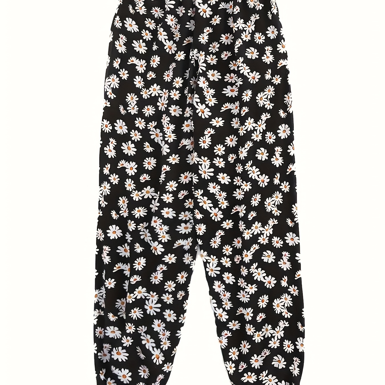 

Floral Print Crop Jogger Pants For Girls, Casual And Stylish Versatile Trousers Summer Gift, Kids' Clothing