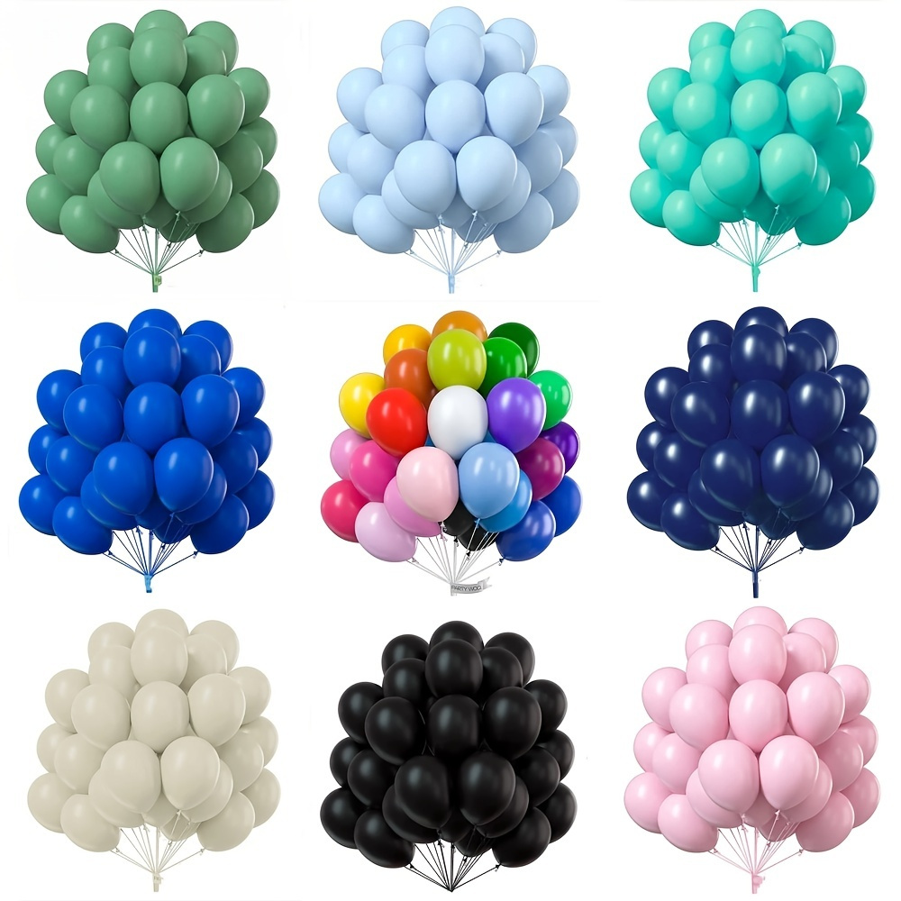 

50pcs, Colorful Ribbons (5"), Different Color Balloons, Matte Balloon, Latex Birthday Party Balloon, Scene Decor, Room Decor, Birthday Party Supplies, Theme Party Decoration