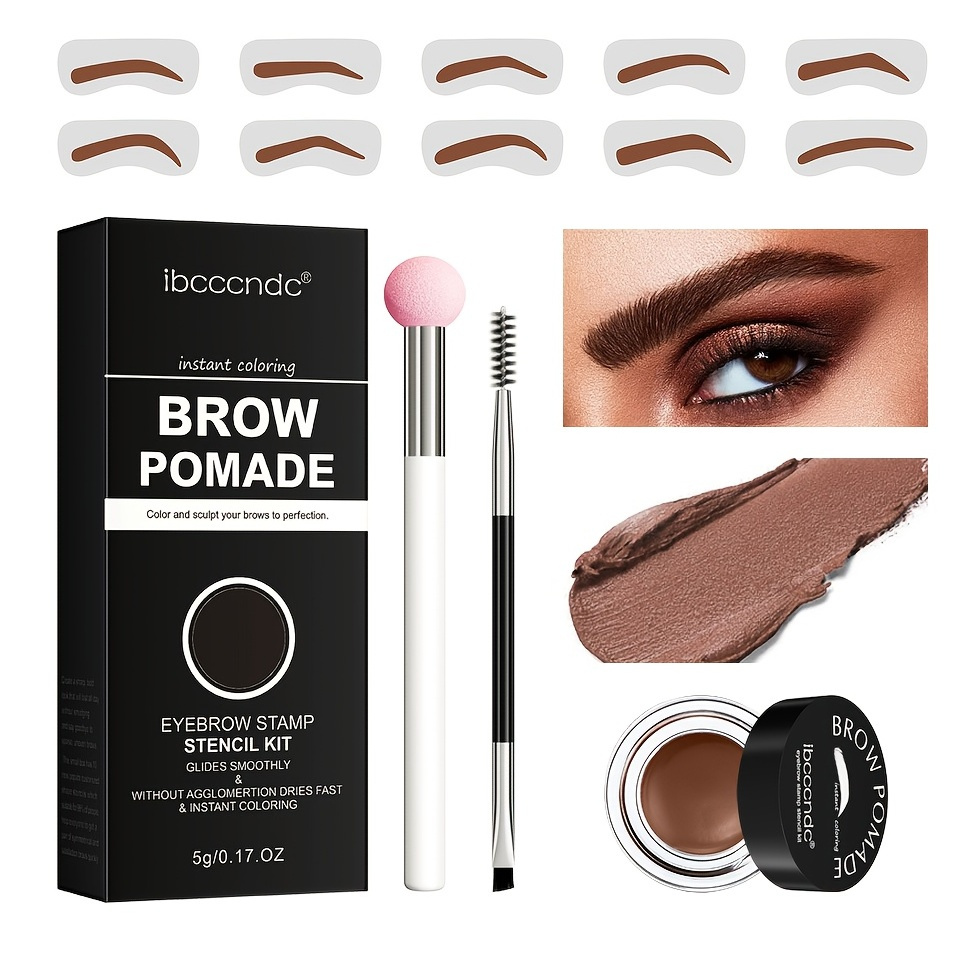 

Brow Pomade, Eyebrow Stamp Stencils Kit,eyebrow Kit Universal Stencil Kit