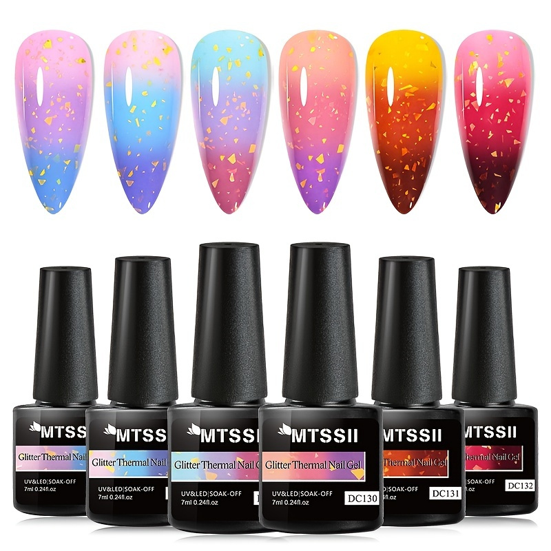 Colorful Temperature-Sensitive Gel Nail Polish Kit with Soak-Off Technology for Professional Nail Art