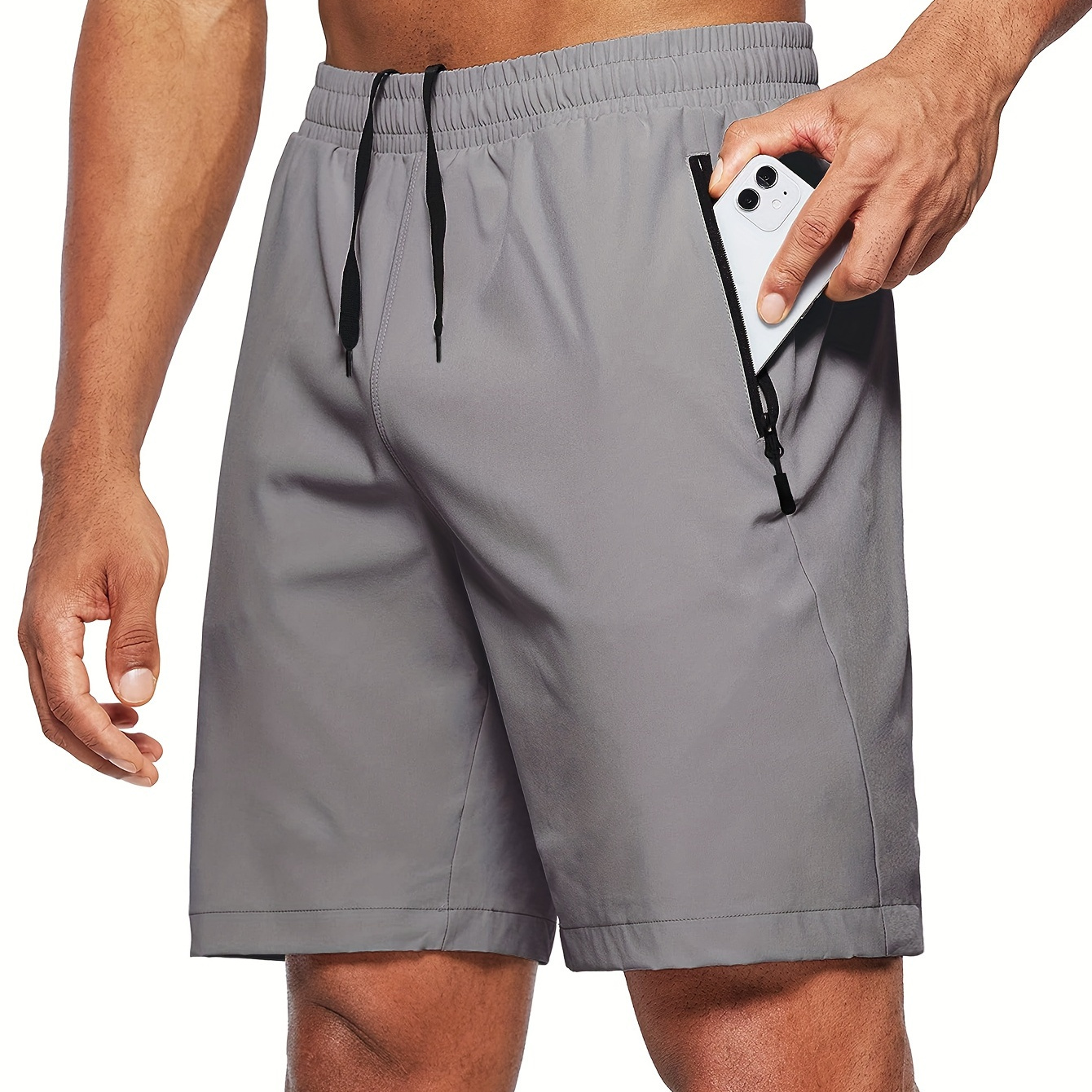 

Men's Casual Athletic Shorts, Quick-dry Lightweight Gym Workout Shorts With Pockets And Drawstring