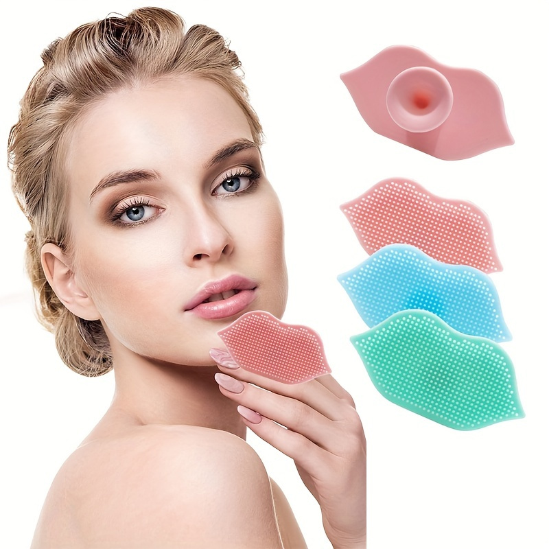 

Silicone Exfoliating Lip Brushes With Sucking Cup Bendable Soft Lip Scrubbers Lip Cleaning Scrub Brush Tool