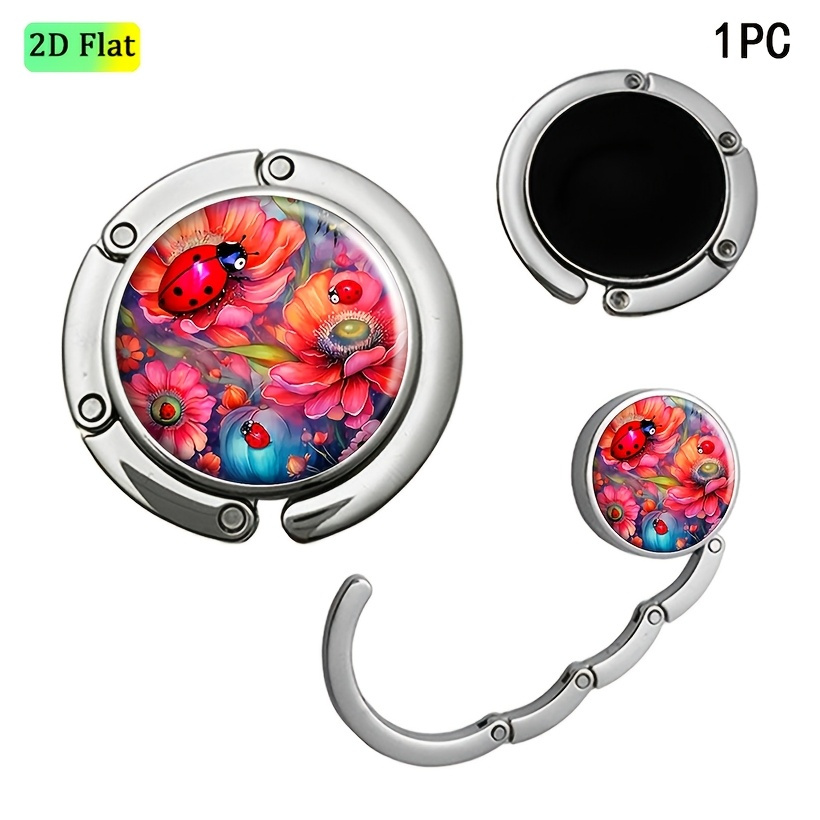 2d Flat - Foldable Handbag Holder For Tables, Perfect For Travel And Storage, Featuring A Cute Ladybug Design, Making It A Unique Gift