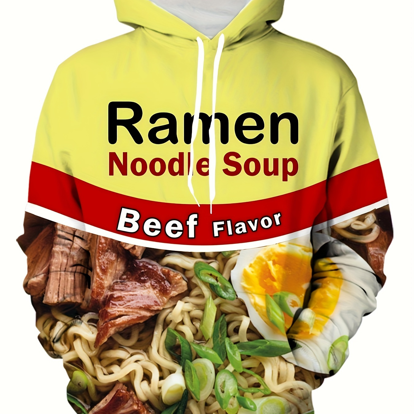 

Beef Noodle Soup 3d Print, Men's Long Sleeve Hoodies Street Casual Sports And Fashionable Sweatshirt, Suitable For Outdoor Sports, For Autumn And Winter