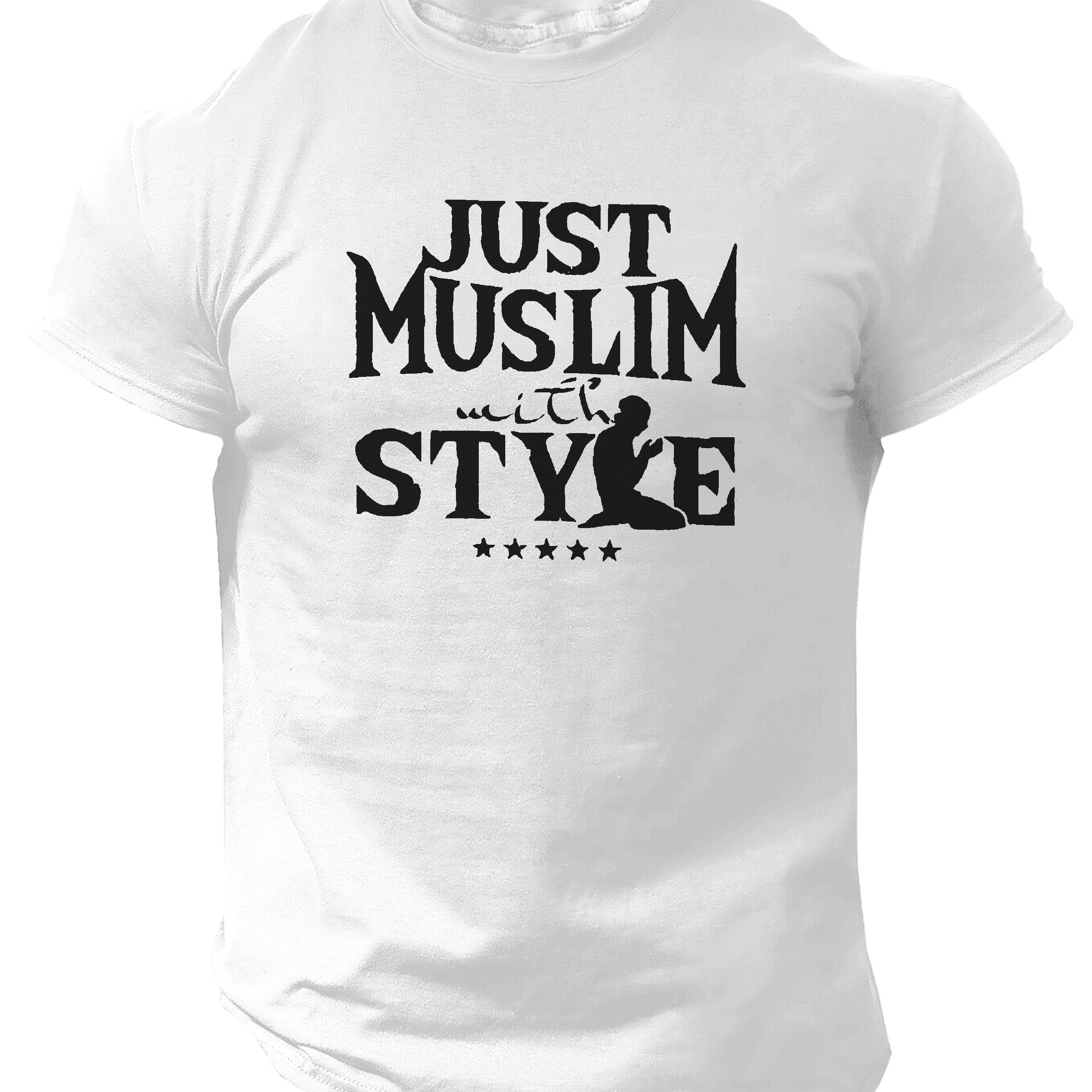 

Ramadan Just Style Print T Shirt, Tees For Men, Casual Short Sleeve T-shirt For Summer