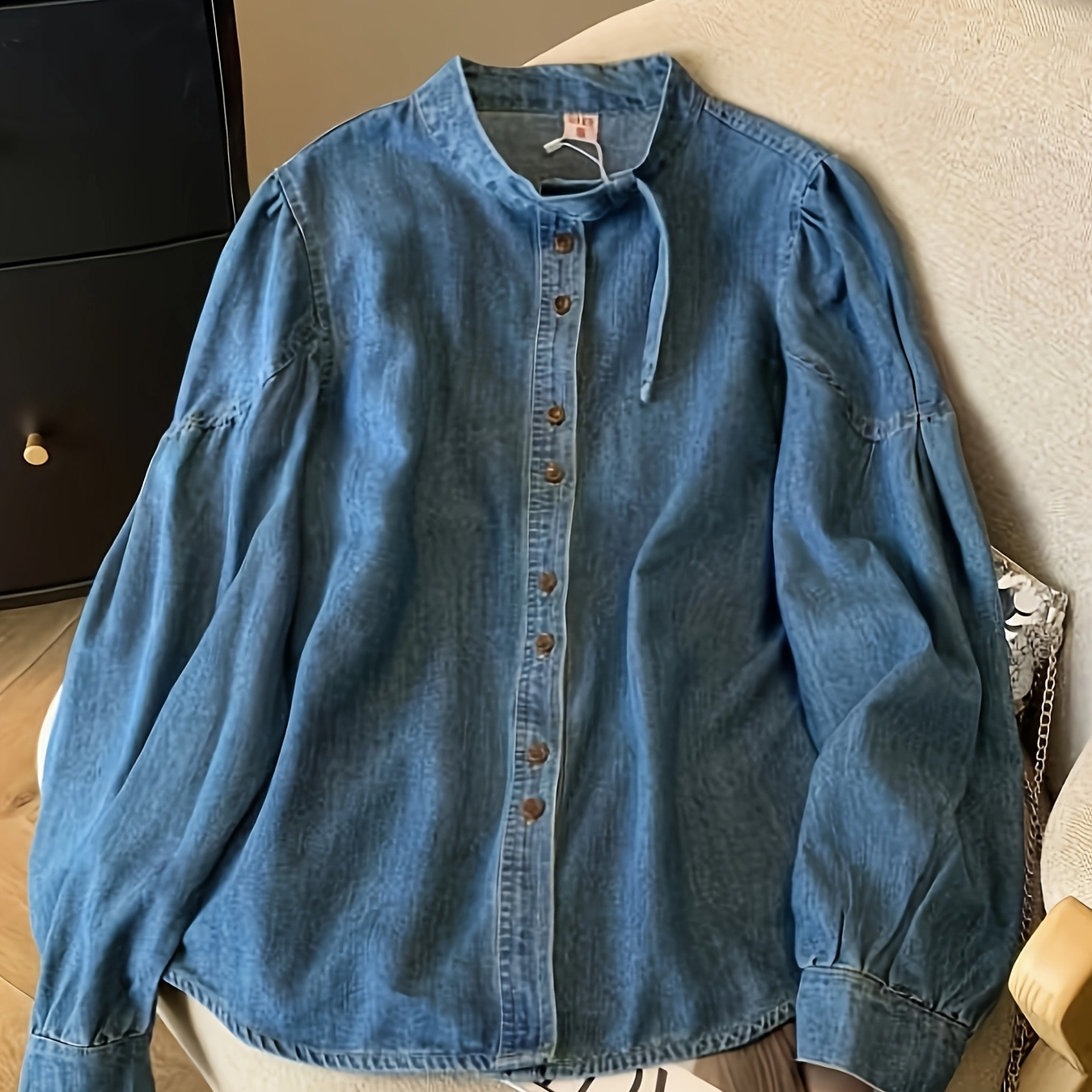

Fashionable Shirt For Women, A Casual Denim Jacket.