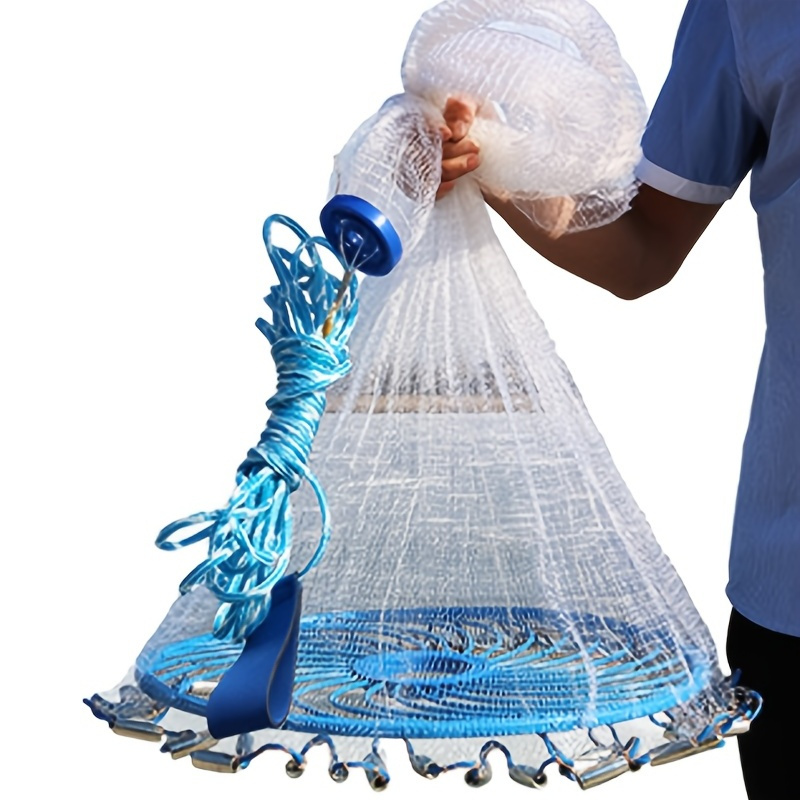 1pc Hand Throwing Fishing Net, Catch More Fish With This Fishing Casting  Net - Perfect For Sea, Creek, River & Freshwater!