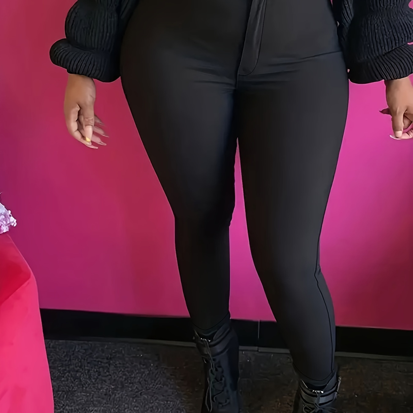 

Leggings Moulants à Boutons Grande Taille, Leggings Extensibles Décontractés pour Tous , Vêtements Grande Taille pour Femmes, Pantalons Grande Taille