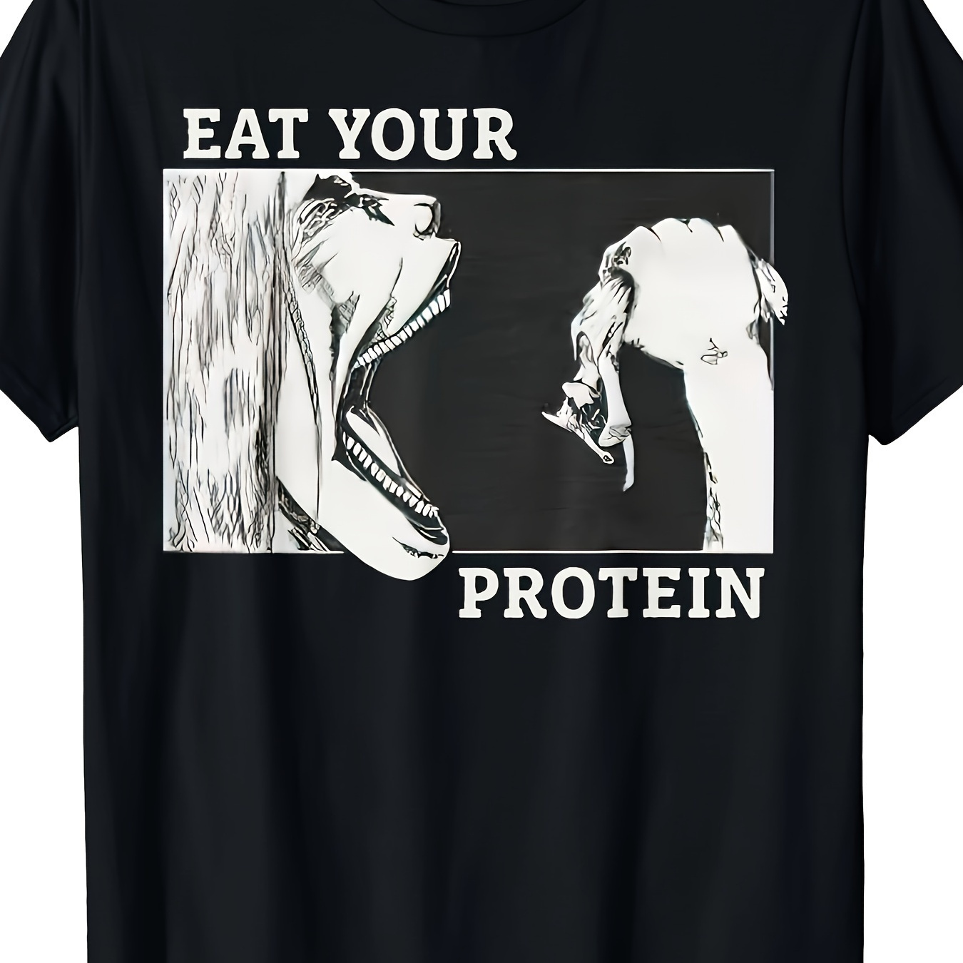 

Eat Your Protein, Anime Gym, Pump, Bodybuilding, Fitness T-shirt | Funny Short Sleeve Tee Shirt