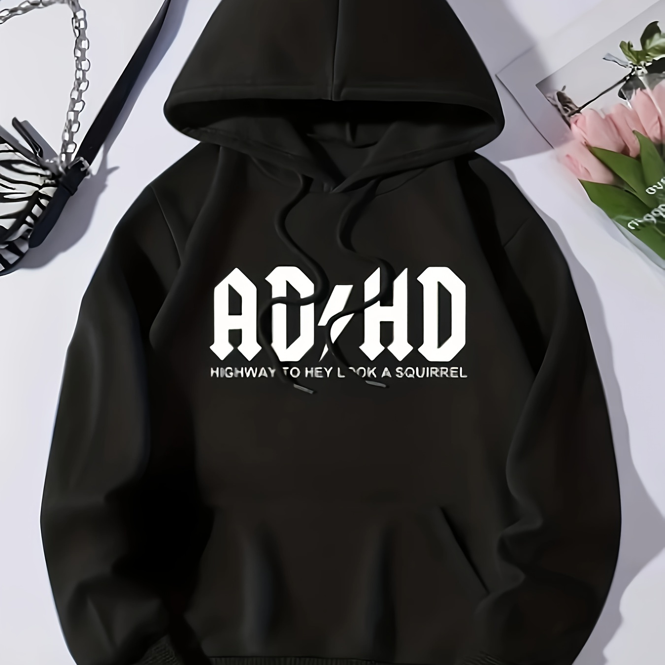 

Letter Print Hoodie, Drawstring Casual Hooded Sweatshirt For Winter & Fall, Women's Clothing