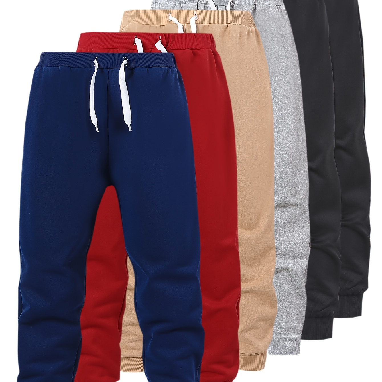 

6pcs Boys' - , Fit Sweatpants Drawstring Waist For Running & , , For