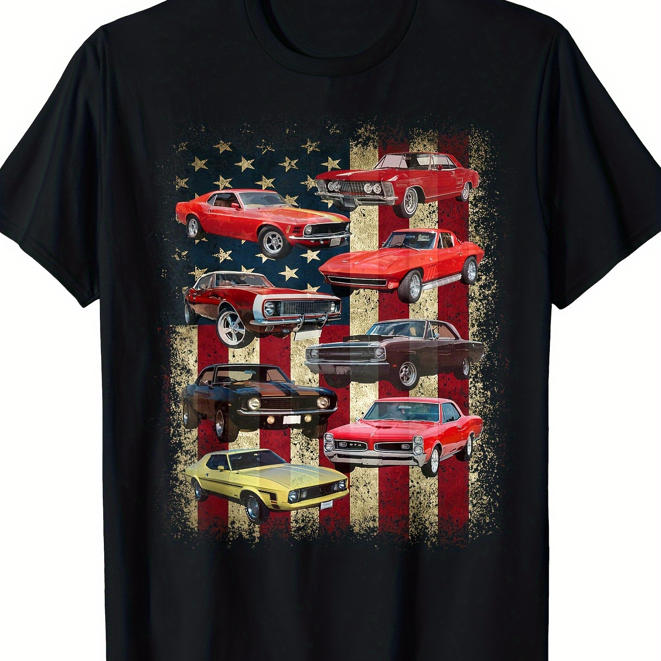 

Vintage Car Retro American Flag - 220g