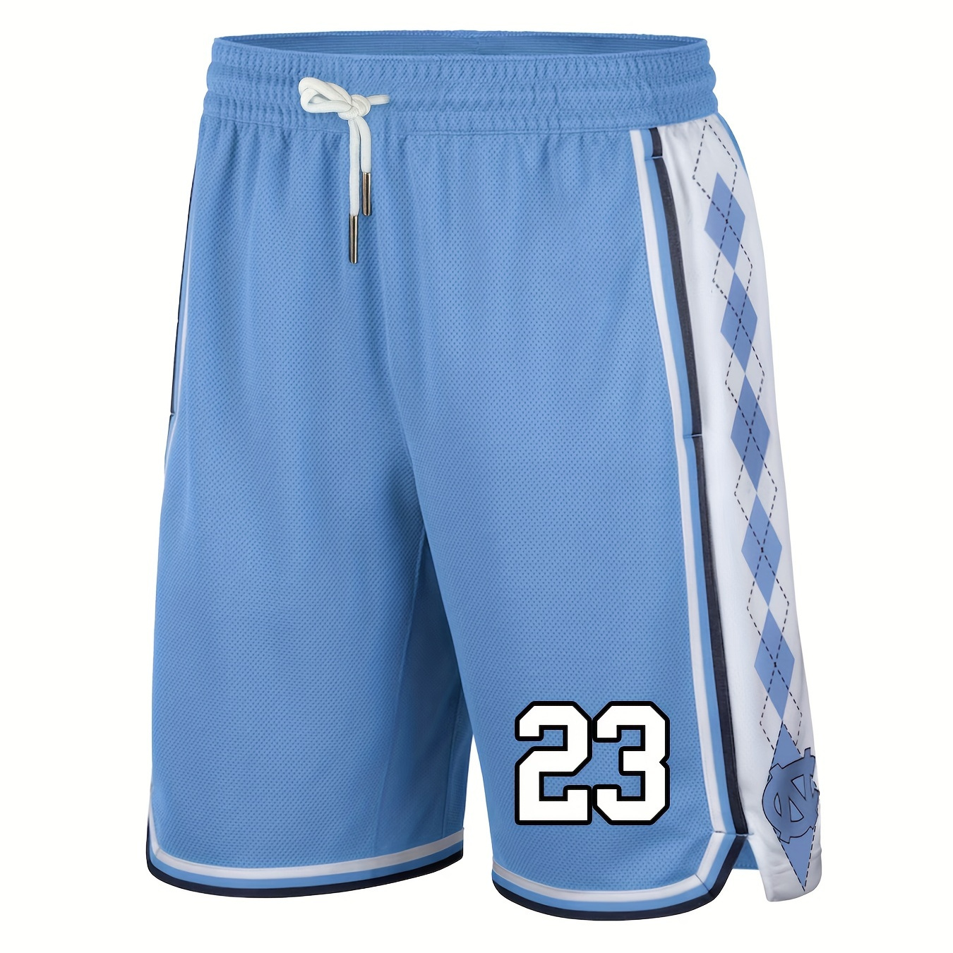 

Men's Argyle #23 Print Basketball Jersey Shorts For Competition Party Training