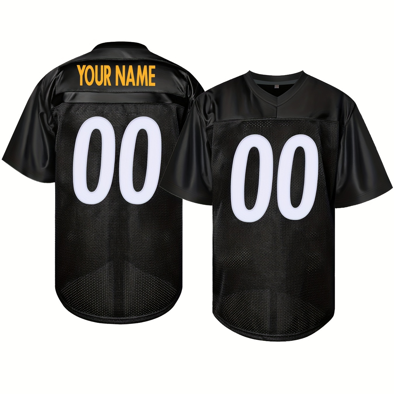 

Customizable Men's American Football Jersey - V-neck, Polyester, Embroidered, Sizes S-3xl