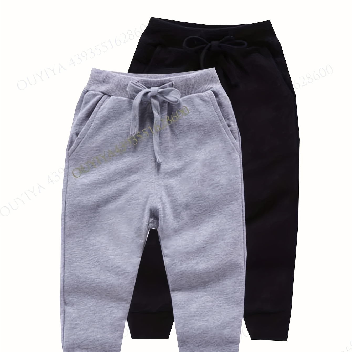 

2pcs Boys Casual Comfortable Active Sweatpants, Breathable Jogger Sports Pants, Kids Clothes Outdoor