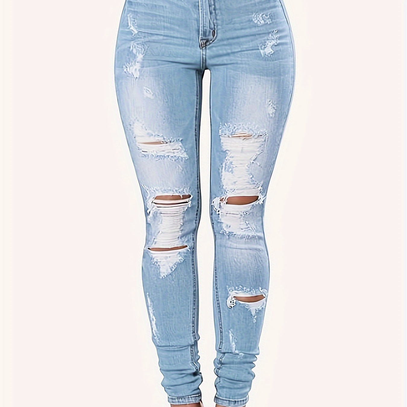 

Women's High Waisted Jeans For Women Distressed Stretch Jeans For Women Ripped Butt Lift Jeans Denim Pants