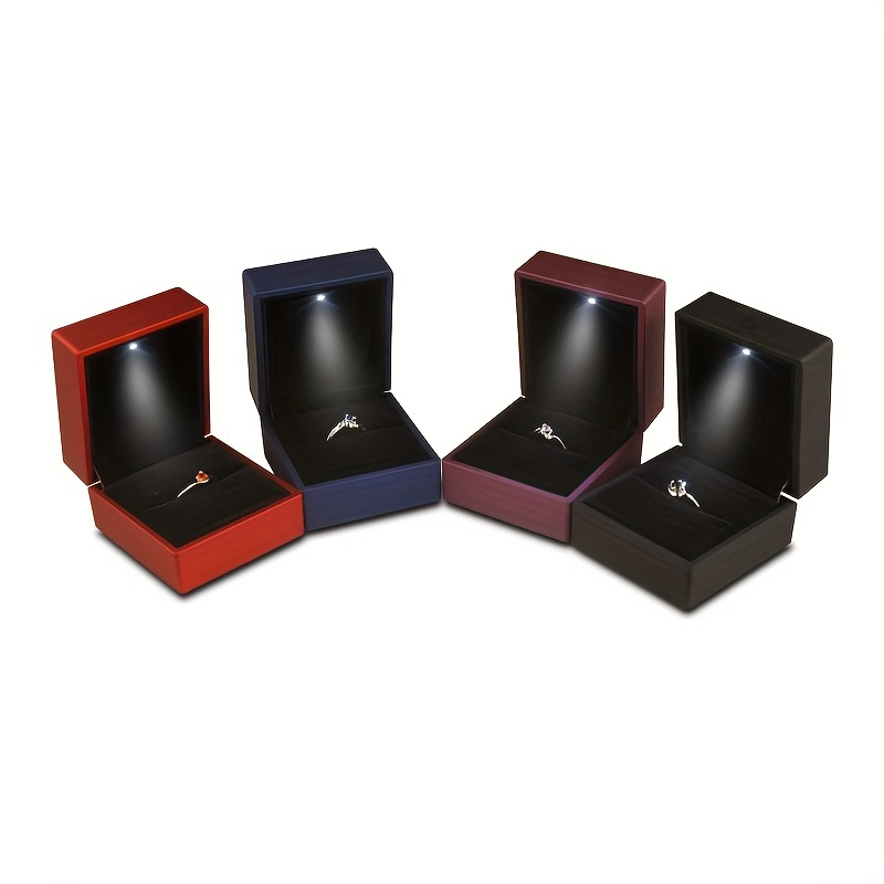 

Elegant Led Light Ring Box: Perfect For Engagement & Wedding Gifts - Keep Your Jewelry Safe & Secure!