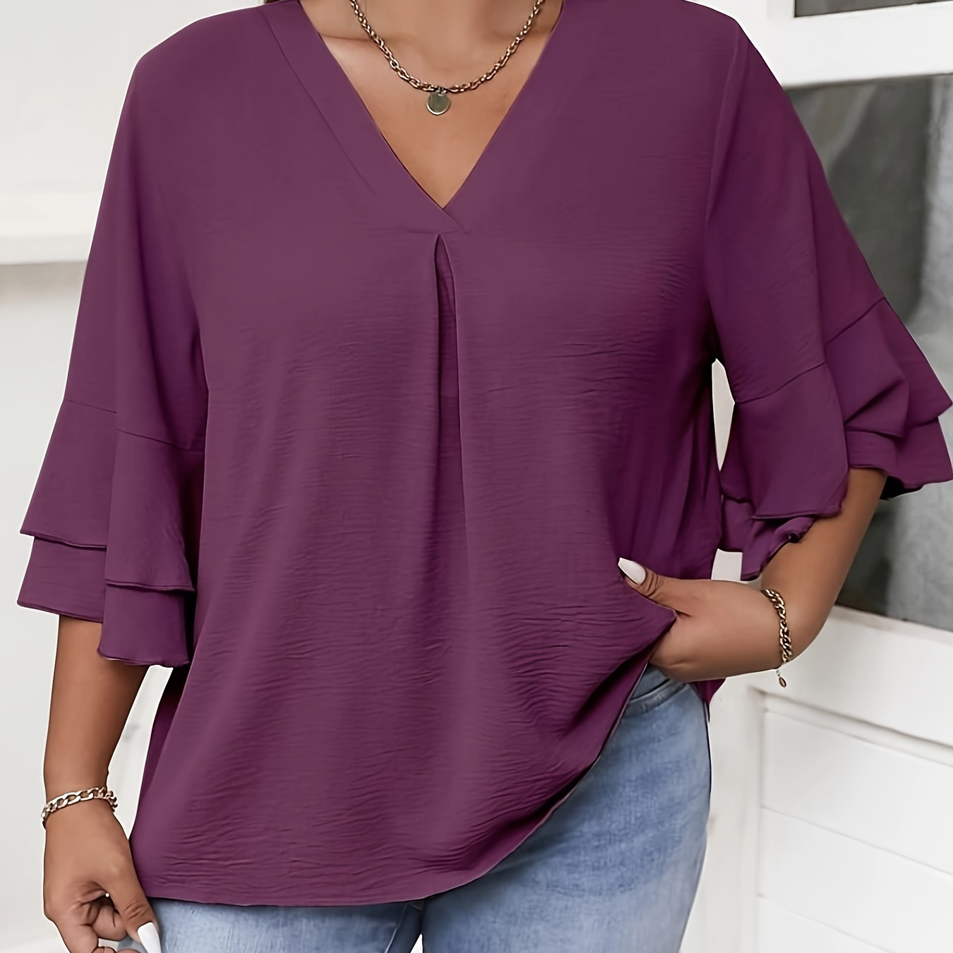 

[ ] Size V- Sleeves - , Non-stretch , Washable - For /summer/fall