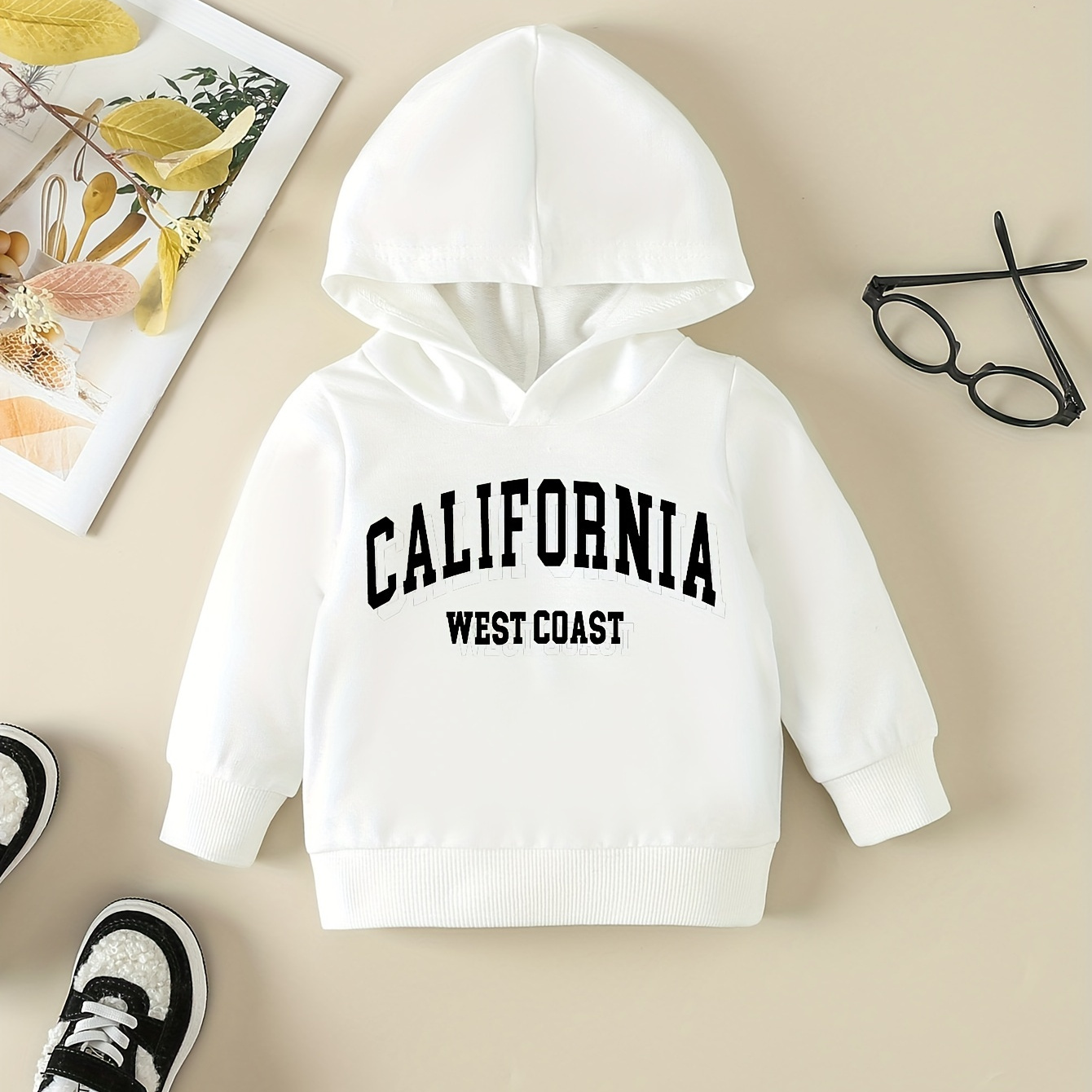 

Baby Boy's New Trendy California Letter Print Stylish Hoodie For Autumn