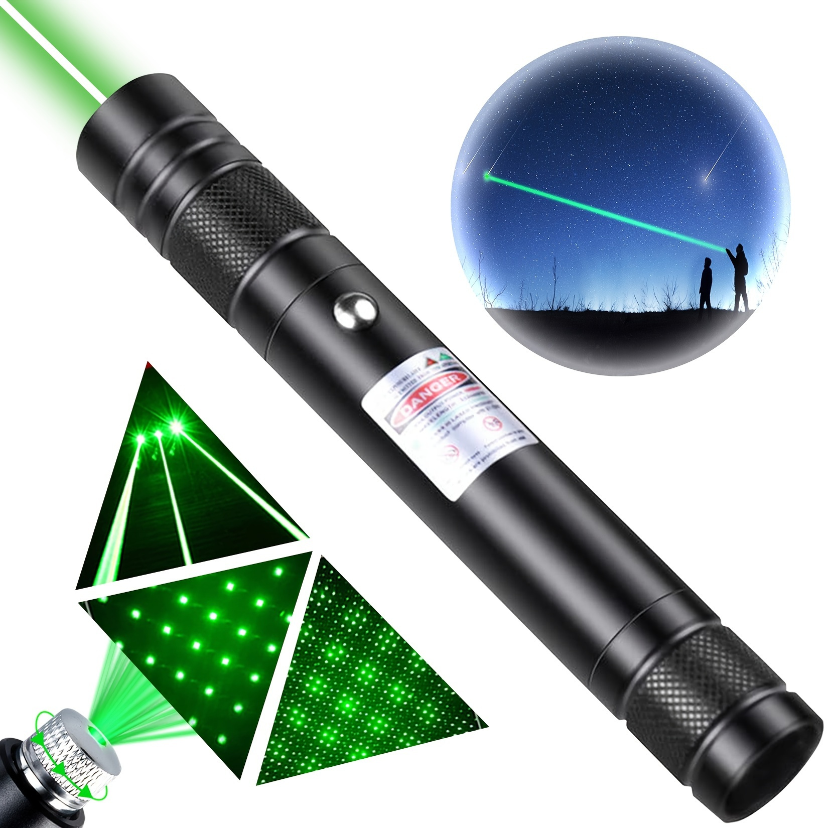 Rechargeable Green Laser Pointer For Night Hiking And Guidance Work High Power And Long Range With Demonstration Benefits | 90 Days Buyer Protection | Temu