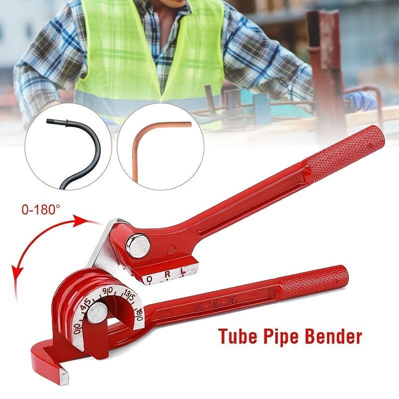 

1pc Tube Pipe Bender Manual Copper Bender 90° 180° Tube Tool Manual Bender Tube Pipe Bender For Aluminum Copper Steel Fuel Brake Pipe