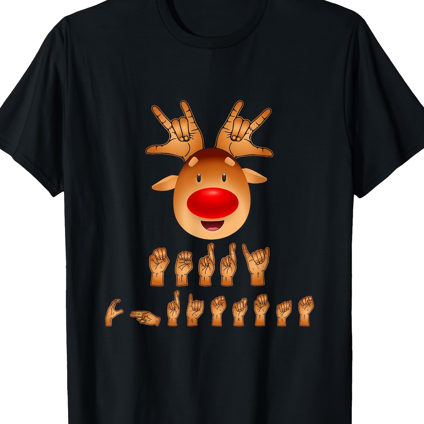 

Asl Christmas Deaf Reindeer -shirt220g