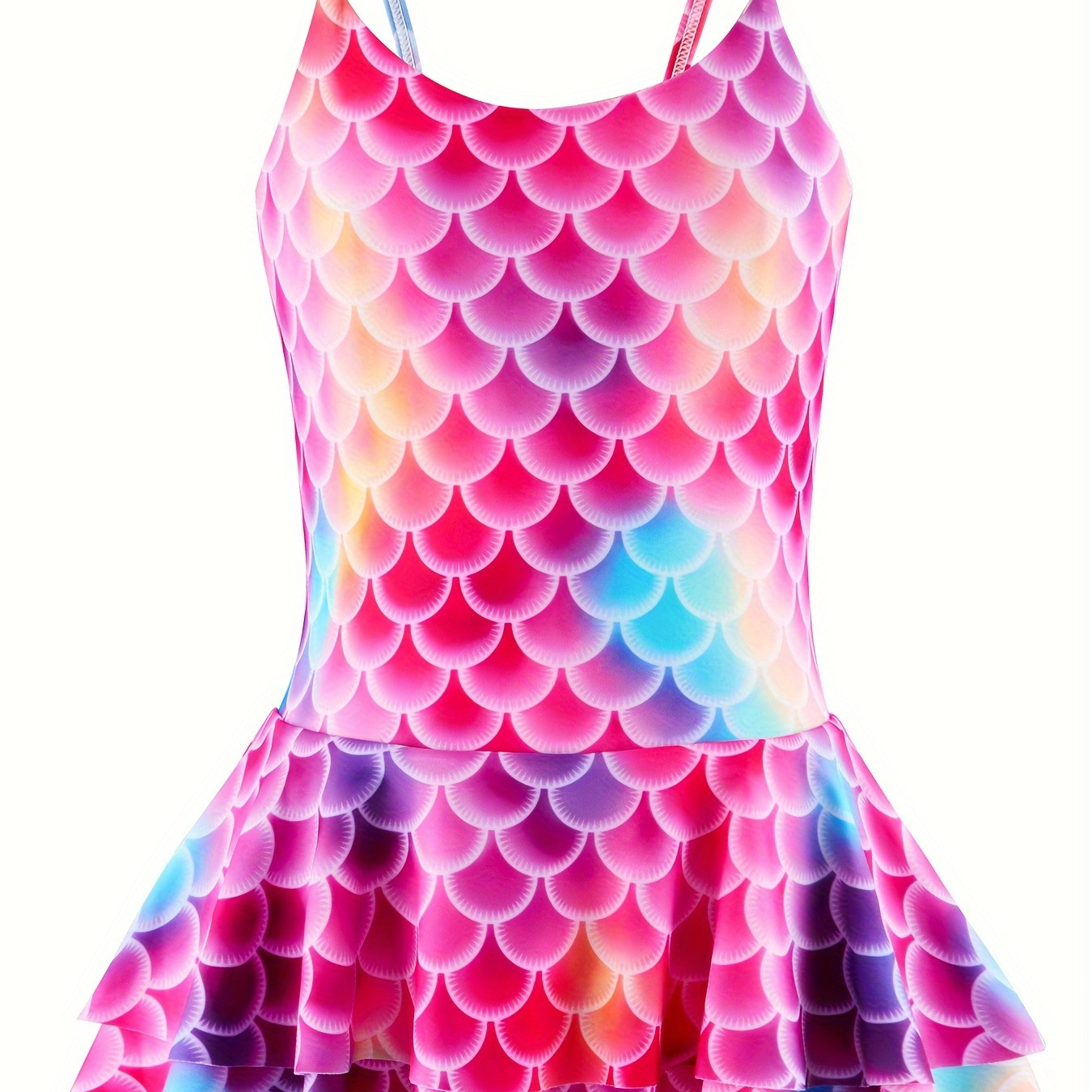 

Adorable Mermaid Swimsuit For Girls - Fish Scale Design, Perfect For Pool & Hot Spring Fun!