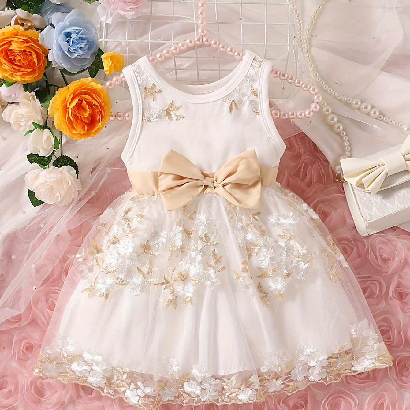 

Robe Mignonne Pour Bébé Fille Avec Un Style Décontracté Et Un Joli Nœud