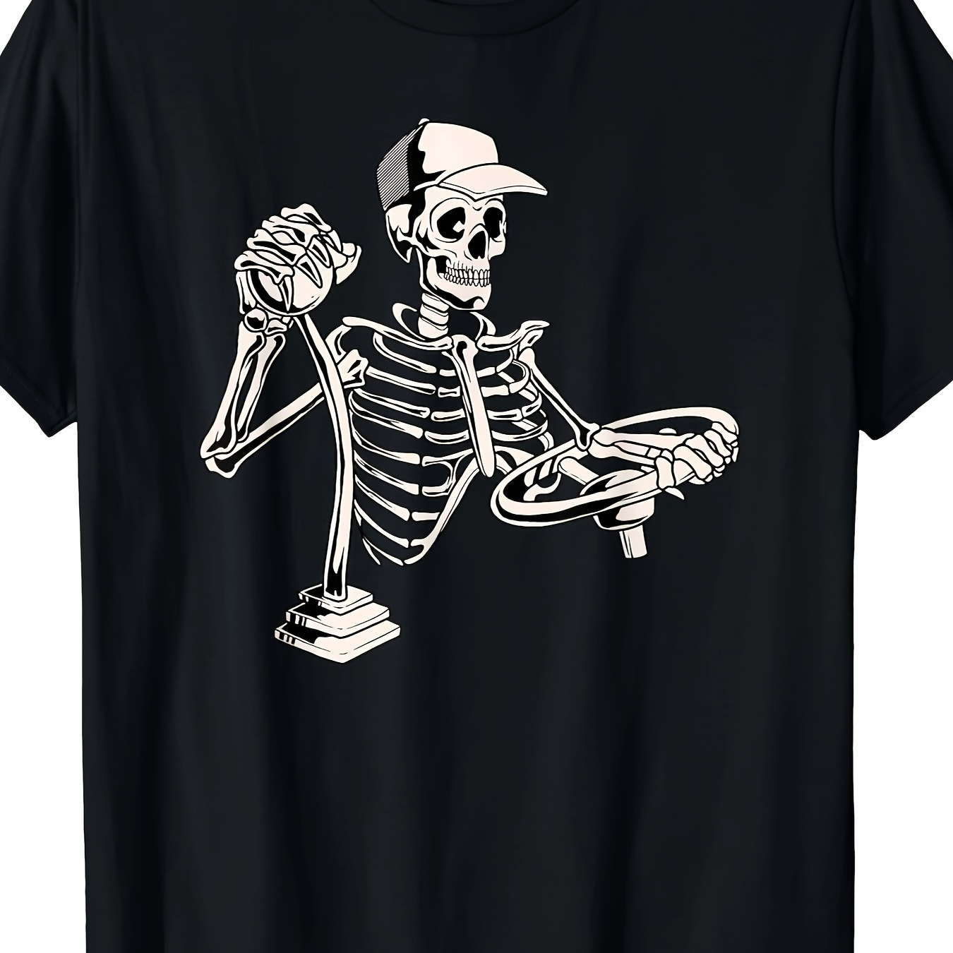 

Skeleton Truck Driver - Funny Big Trucker T-shirt - 220g Cotton T-shirt, 10, 000 Links