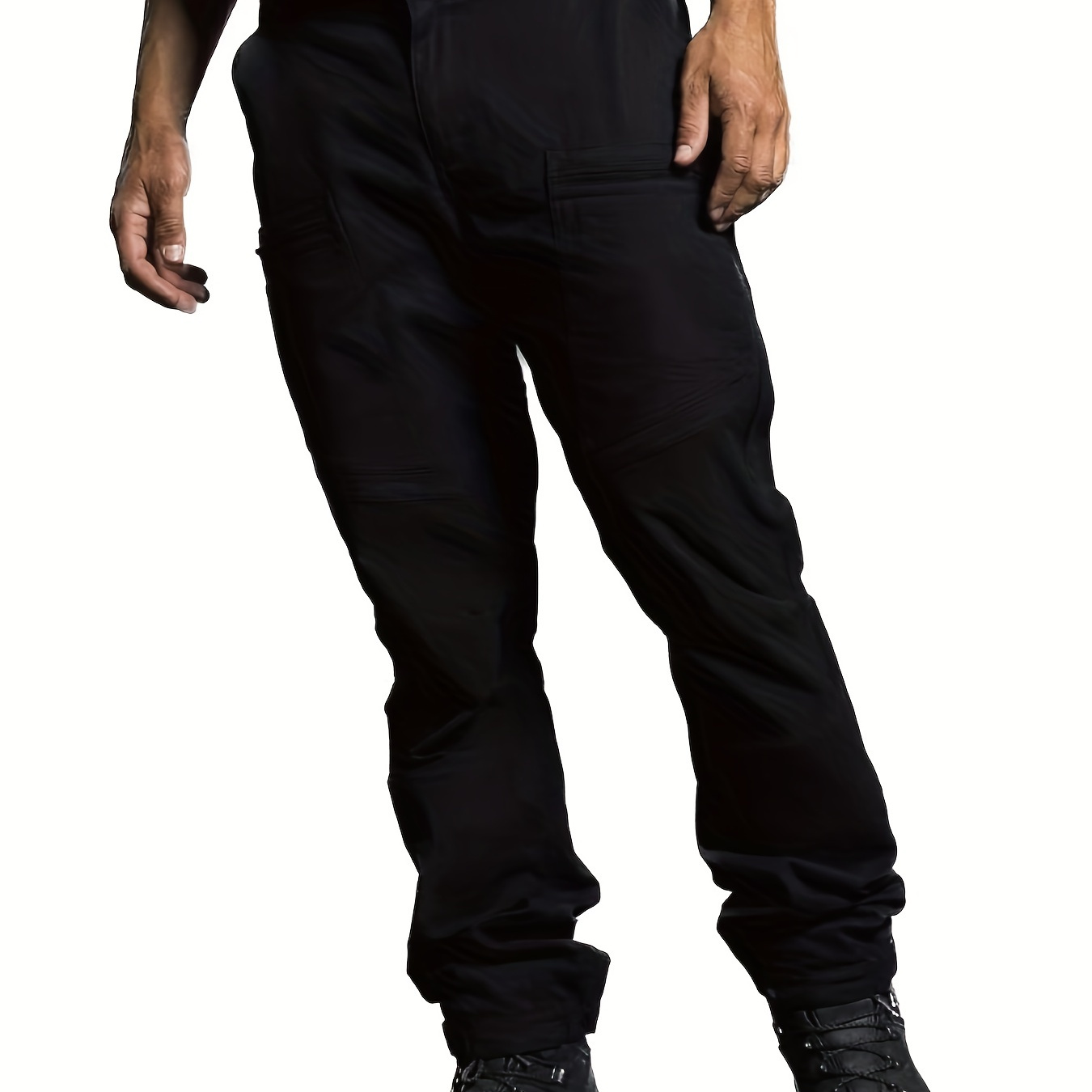 Men's Comfy Outdoor Hiking Pants With Zipper Pockets Men's