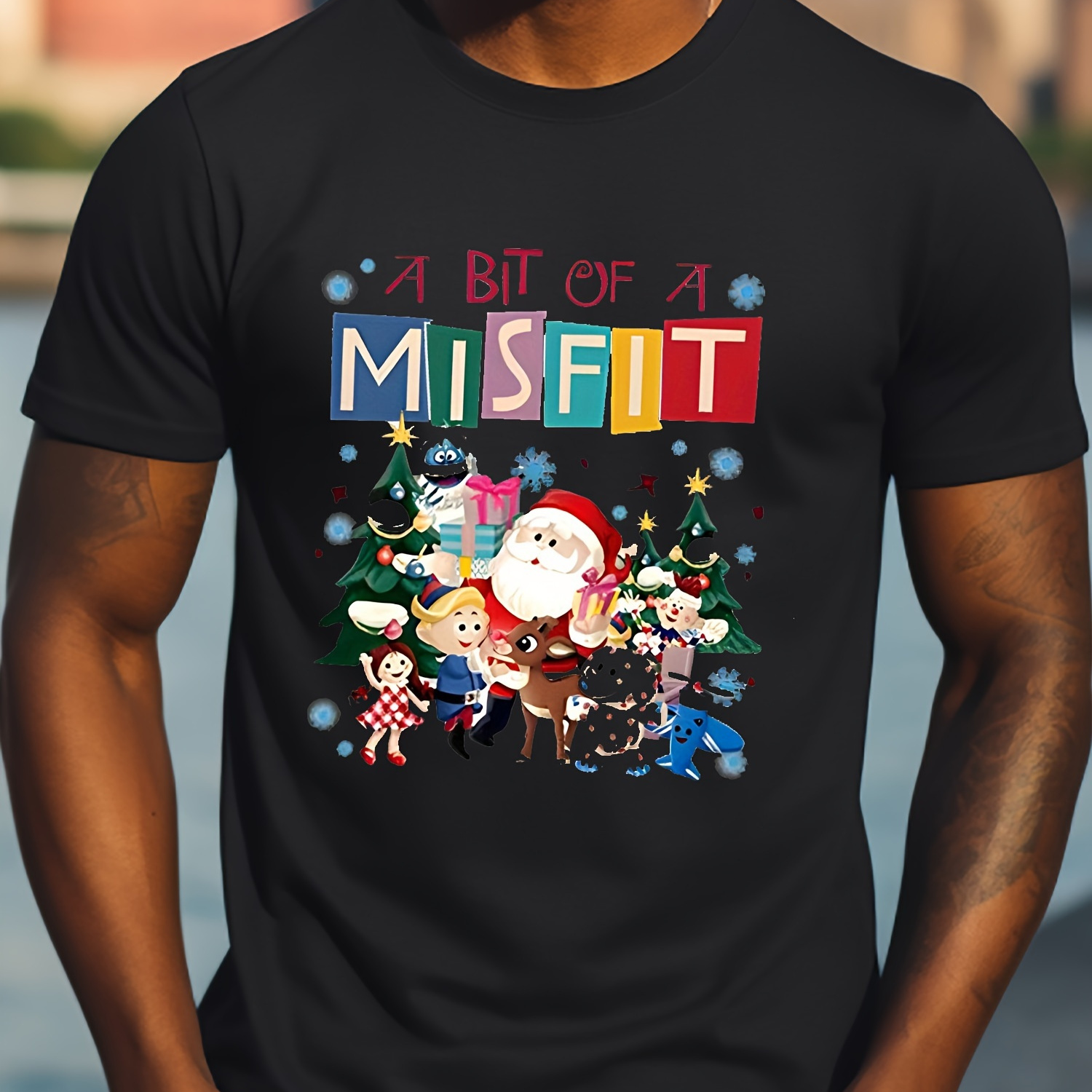 

A Bit Of A Christmas T-shirt, Rudolph The Red Nosed Reindeer Tee Shirt, Toys Christmas T Shirt, A Bit Of A Shirt, The Red Nosed Reindeer Shirt,