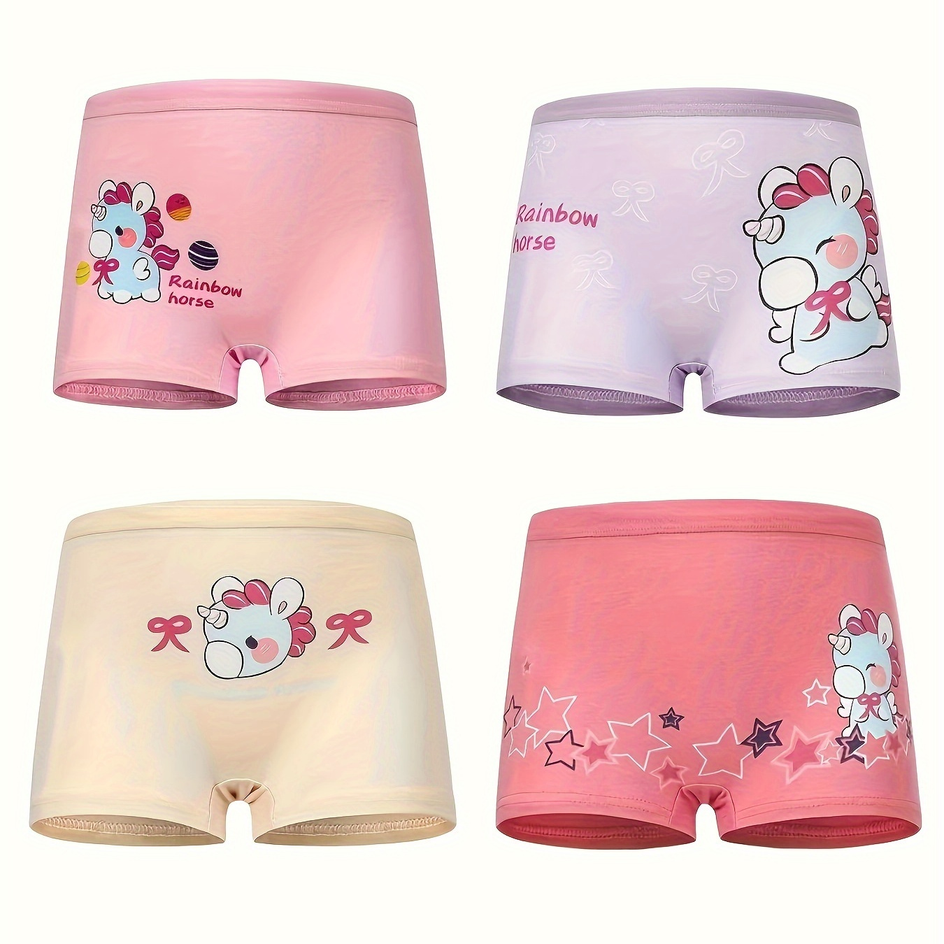 Toddler Girls Underwear Cotton Cute Random Unicorn Pattern - Temu