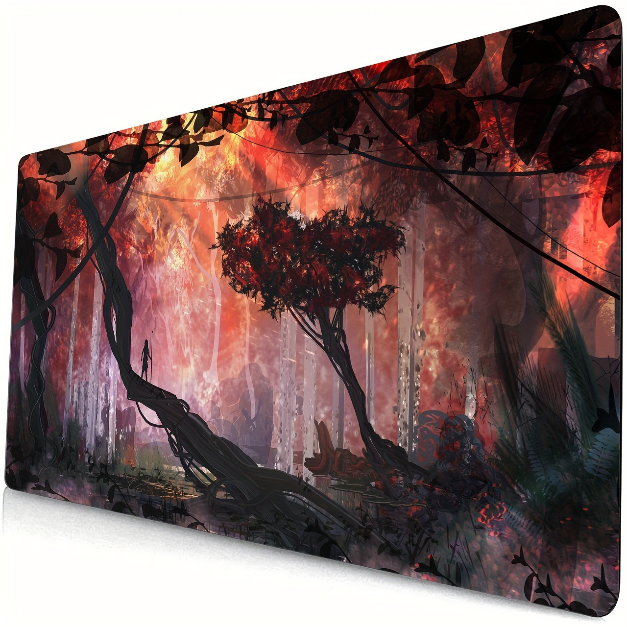 

1pc Magic Forest Tree Mouse Pad Desktop Mat Large Computer Keyboard Pad Anime Game Mouse Pad Board And Card Game Pad Tcg Playmat Table Mats Compatible For Mtg Rpg Ccg Trading Card Game Play Mats