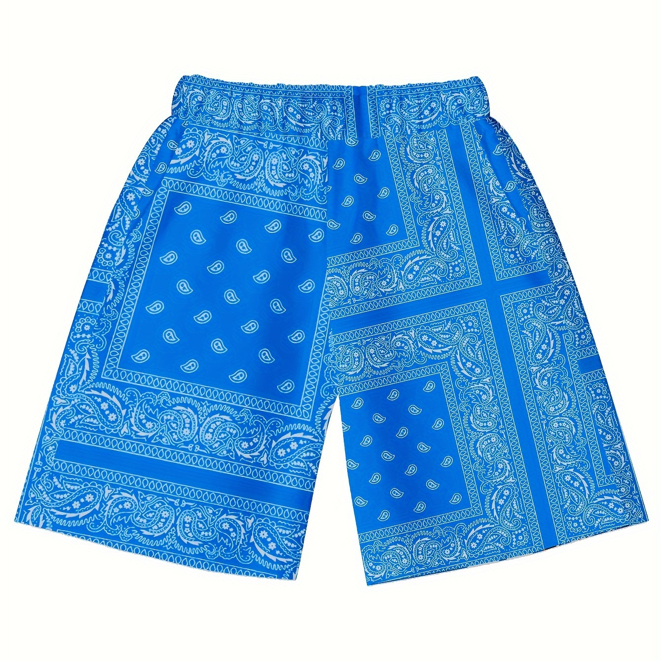 

Boy's Trendy Paisley Pattern Shorts, Elastic Waist Comfy Summer Beach Sports Shorts