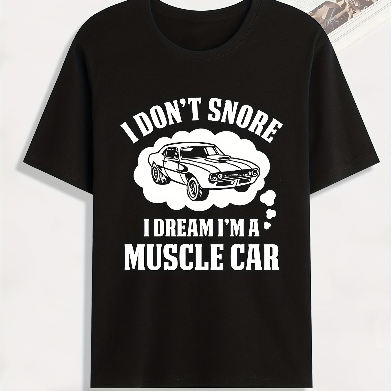 

Funny 'i'm A Muscle Car' Print T Shirt, Tees For Men, Casual Short Sleeve Tshirt For Summer Spring Fall, Tops As Gifts