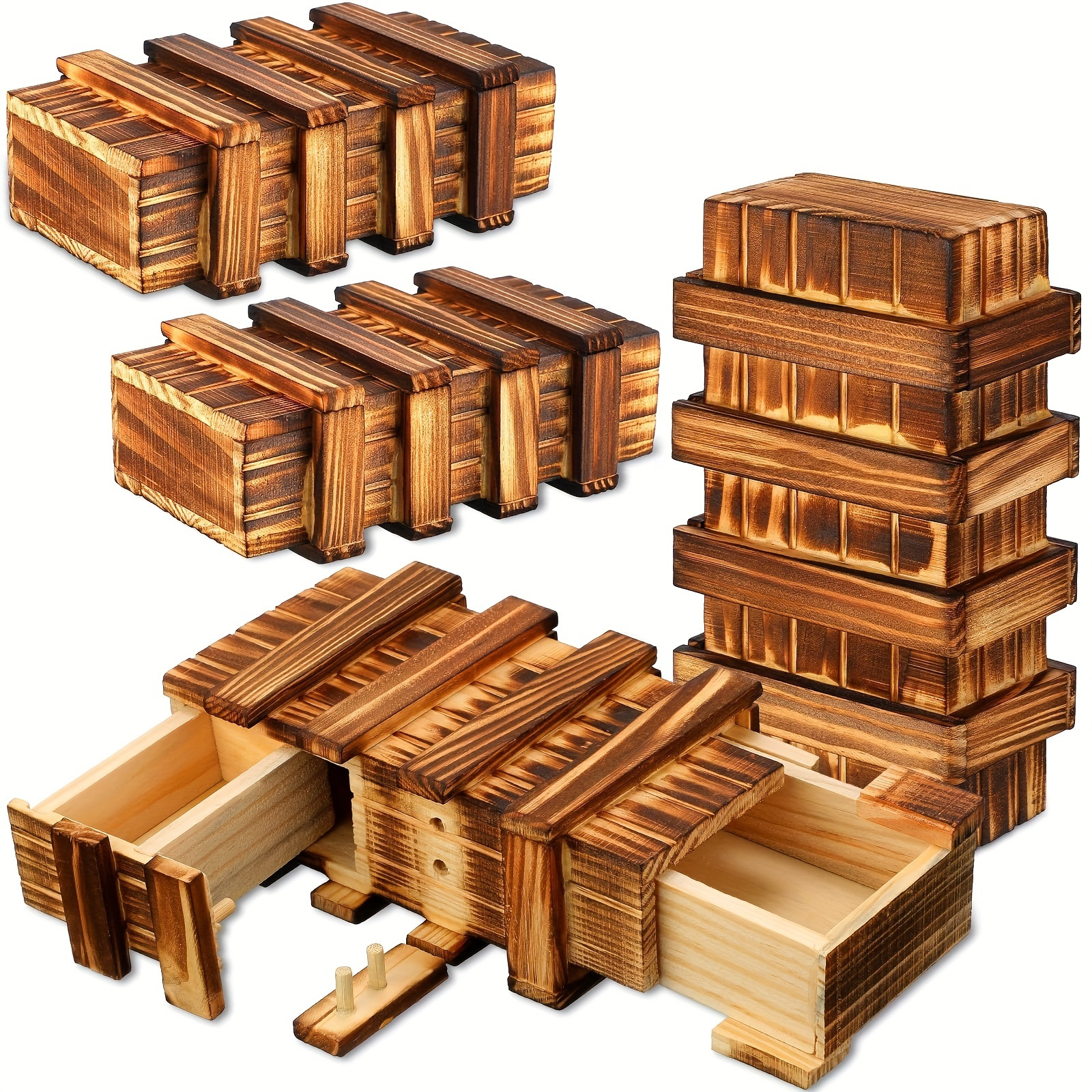 Wooden Puzzle Storage - Temu
