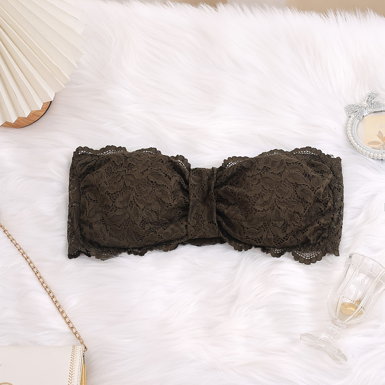 Aerie Lace Bandeau Bralette In Black