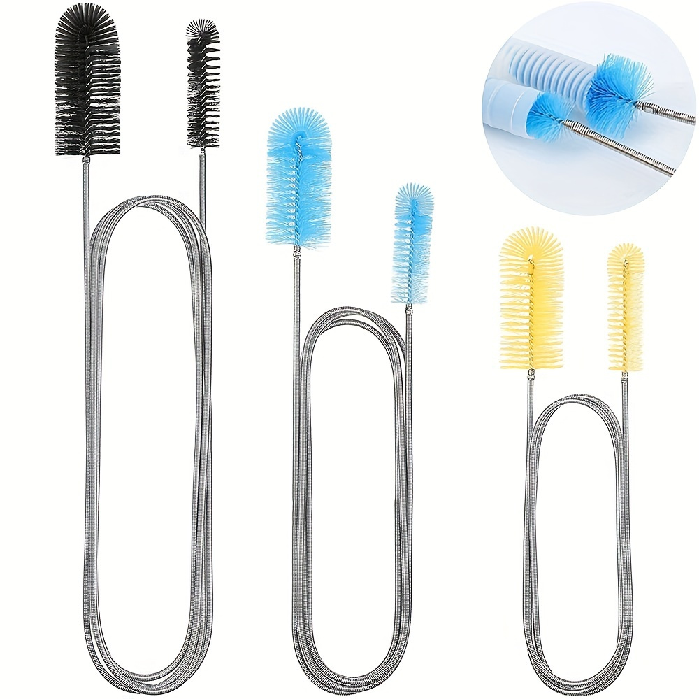 Yimi Hookah® Cleaning Kit, Flexible Drain Brush, V Shape Angled Brush, Test Tube Brushes and Micro Brush, Decanter Cleaning Beads, Flexible  Bottle Scourer