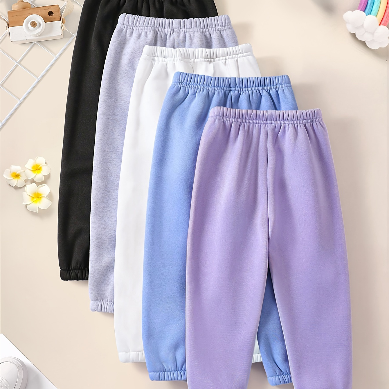 

5- & & Fleece Lined Pants Set For Fall &